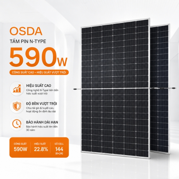 tấm pin osda 590wp tấm pin osda 590wp