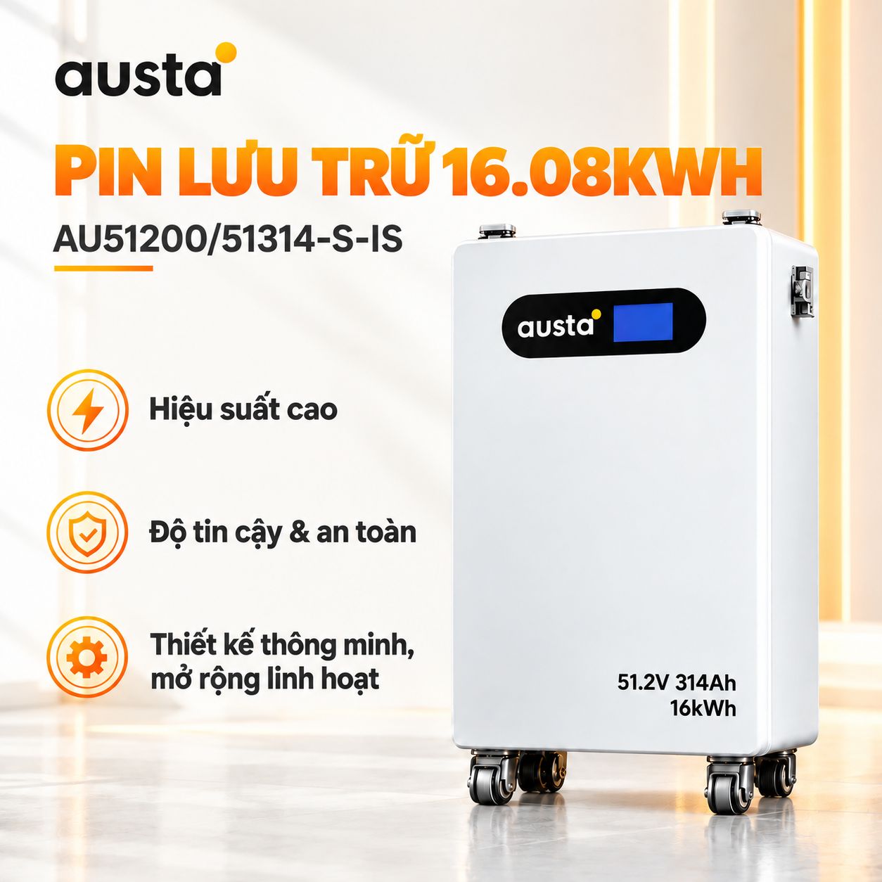 lưu trữ Austa 16kwh